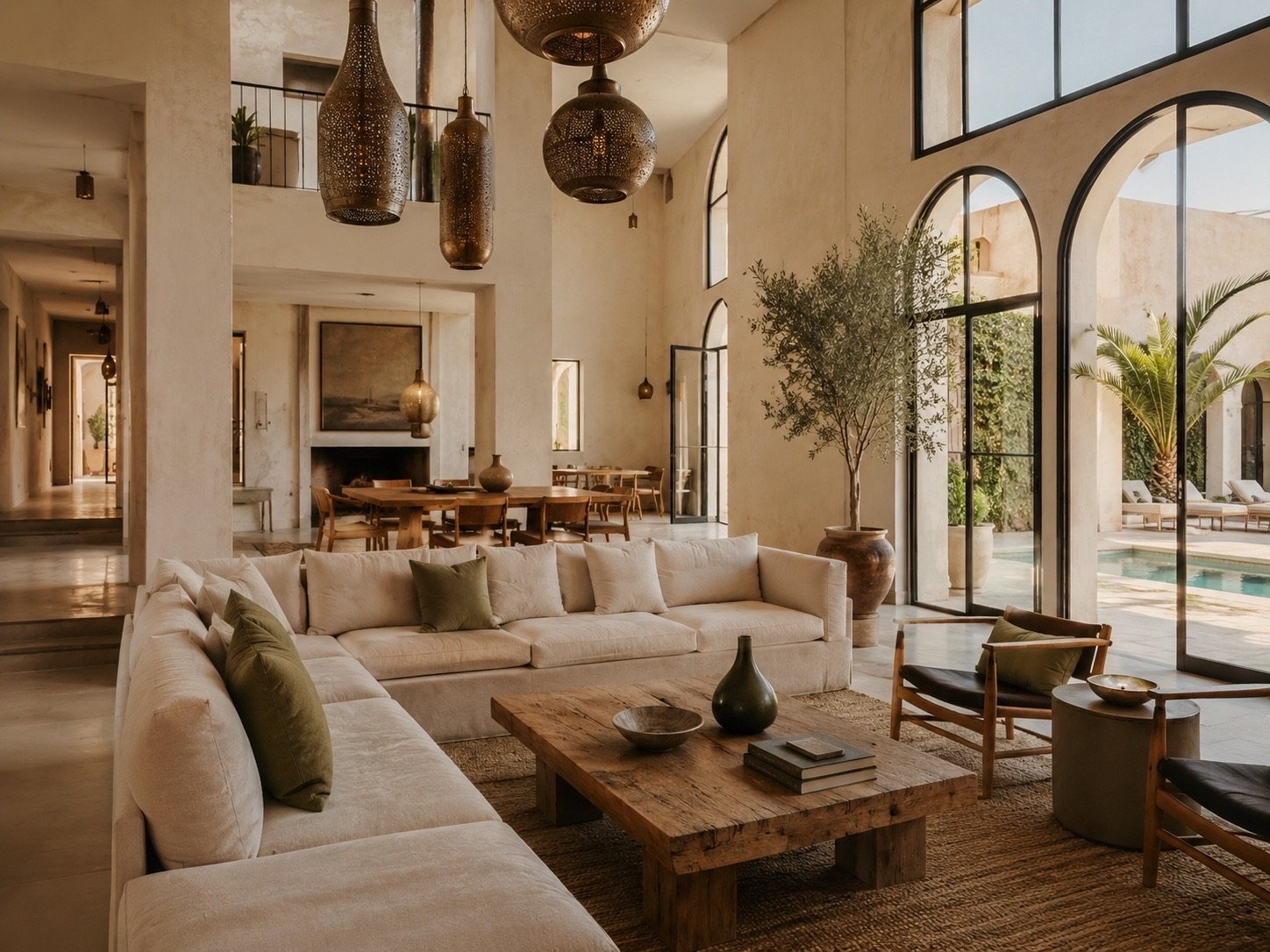 Intérieur moderne et lumineux d'une villa