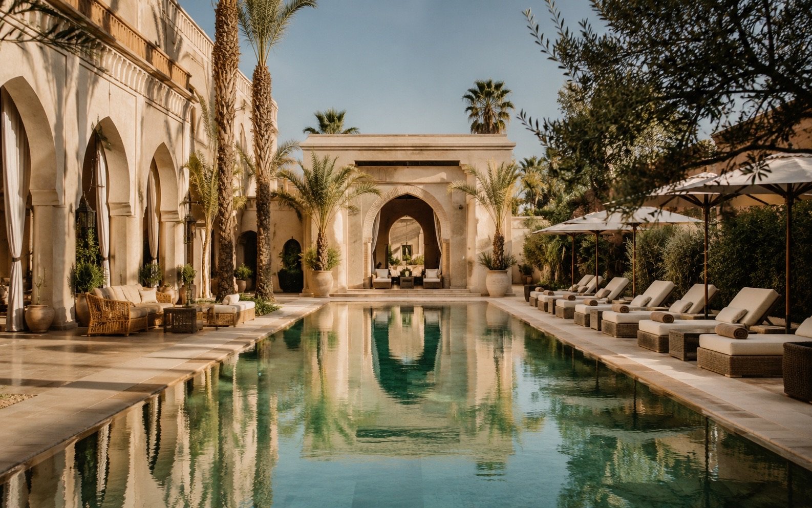 Riad de luxe avec piscine et architecture marocaine