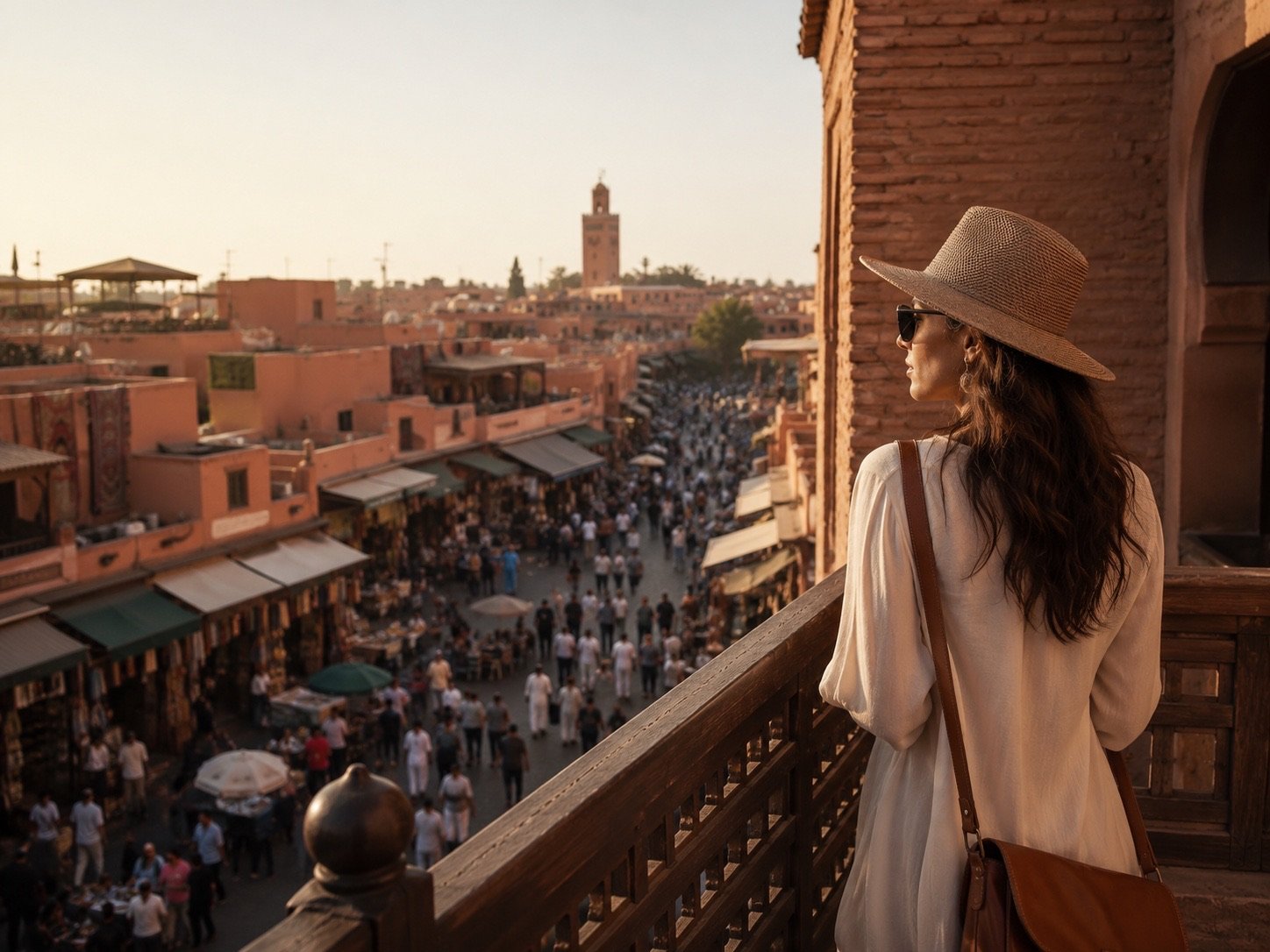 Voyageur explorant Marrakech