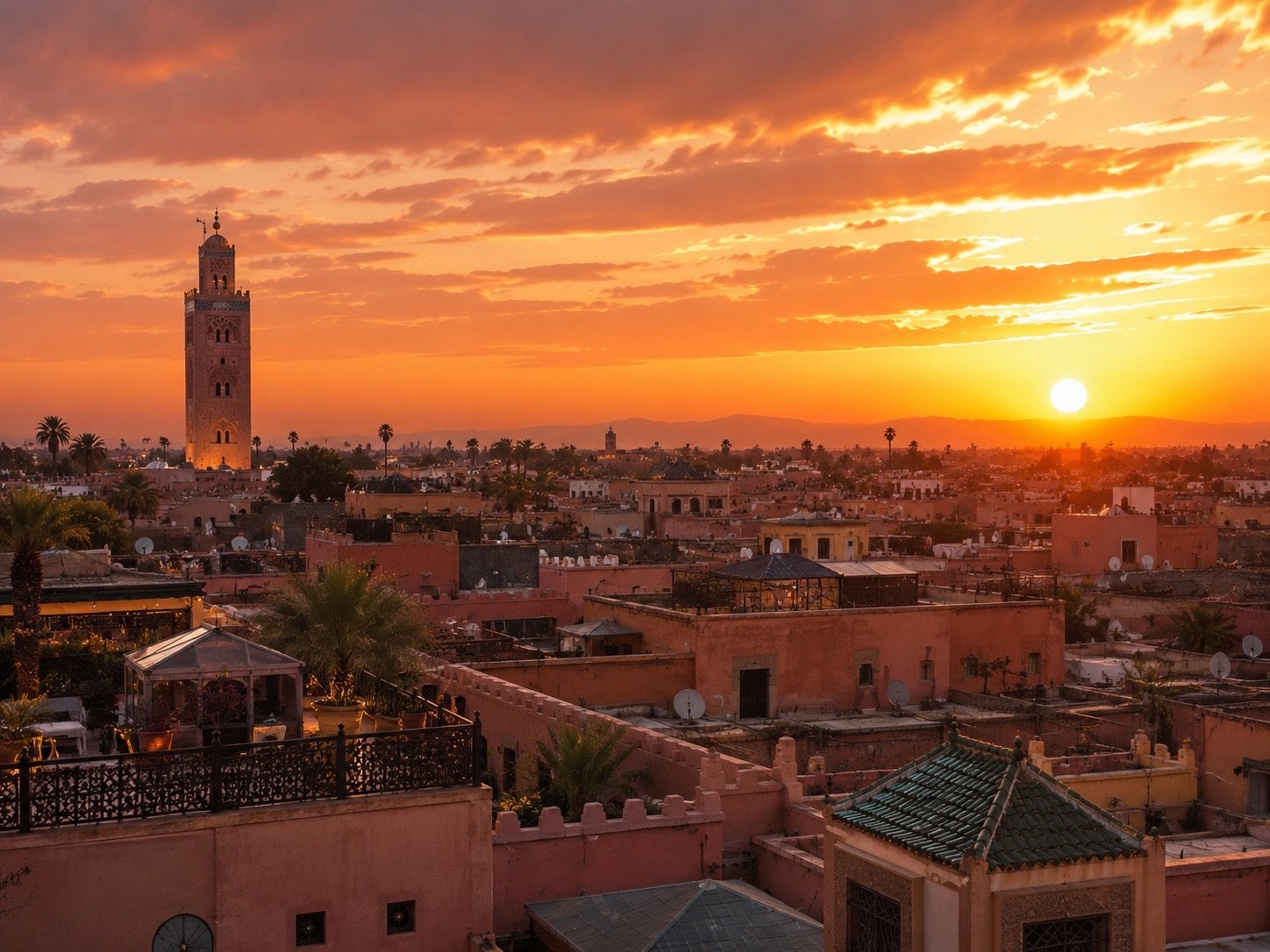 Coucher de soleil sur la médina