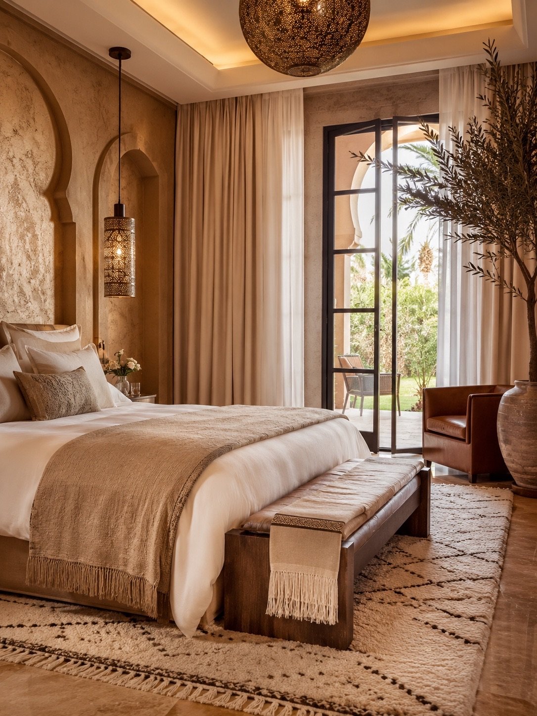 Chambre principale de la villa